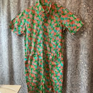 FAB-U-LOUS Vintage hand made floral romper!
